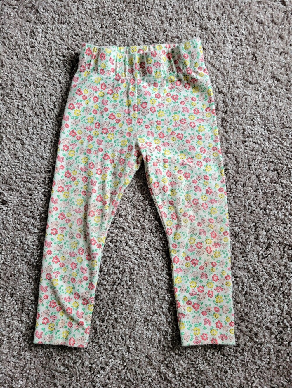 Mini Boden Girls Size 2-3Y Floral  Leggings Cotton Jersey Stretch